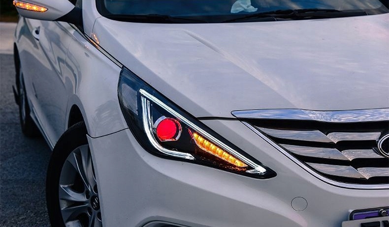 фото №13, Фары автомобильные led монтаж dla hyundai sonata 2011-2014 refit лампы передние