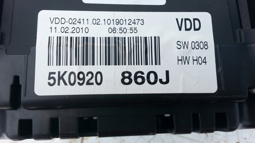 фото №9, Vw golf vi 1.6 tdi бортовий комп'ютер набір стартовий