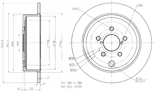 Купити Maxgear гальмівні диски ham. 2szt subaru t. outback impreza