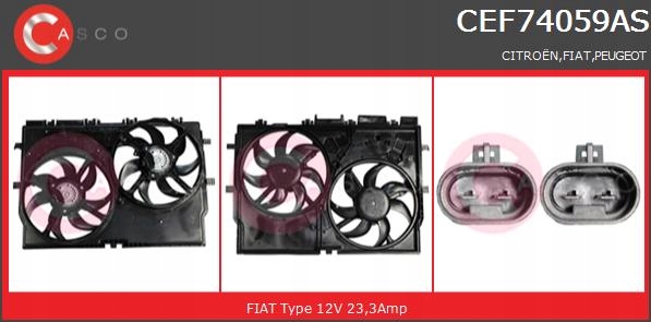 фото №1, Вентиляторы радиатора casco cef74059as