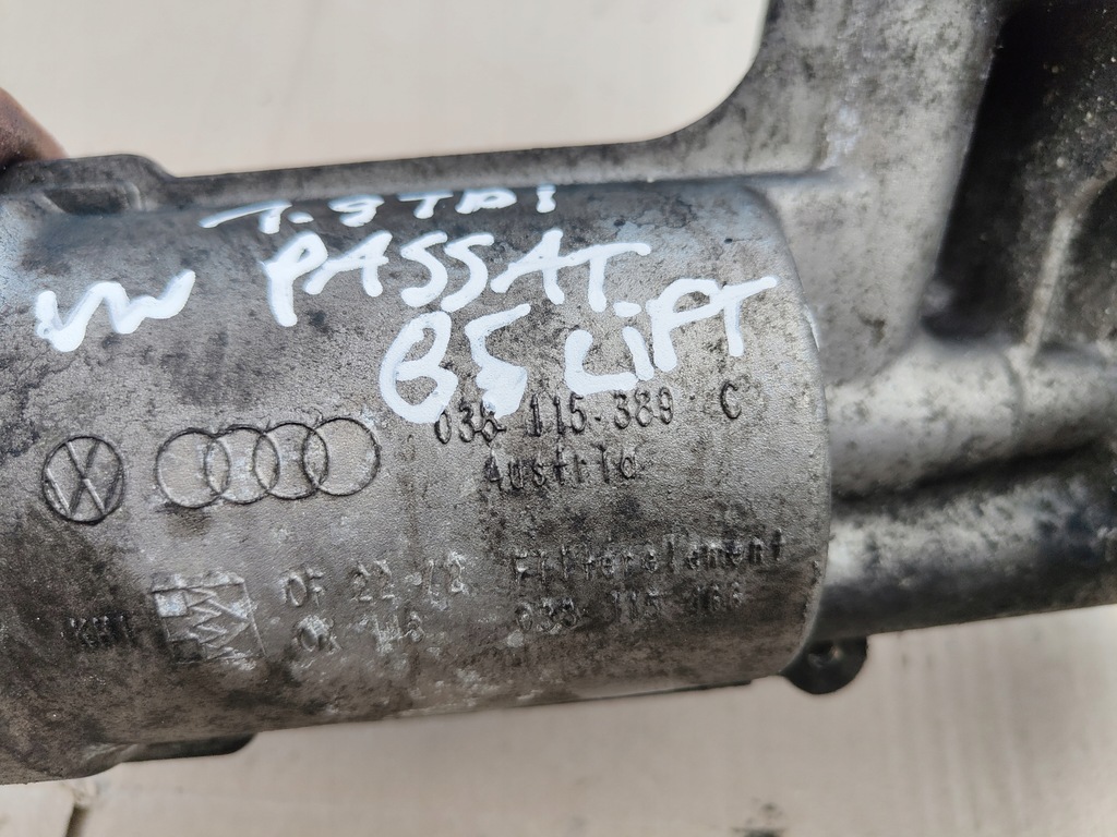 фото №4, Основа фільтра оливи 038115389c audi a4 b6 1.9tdi