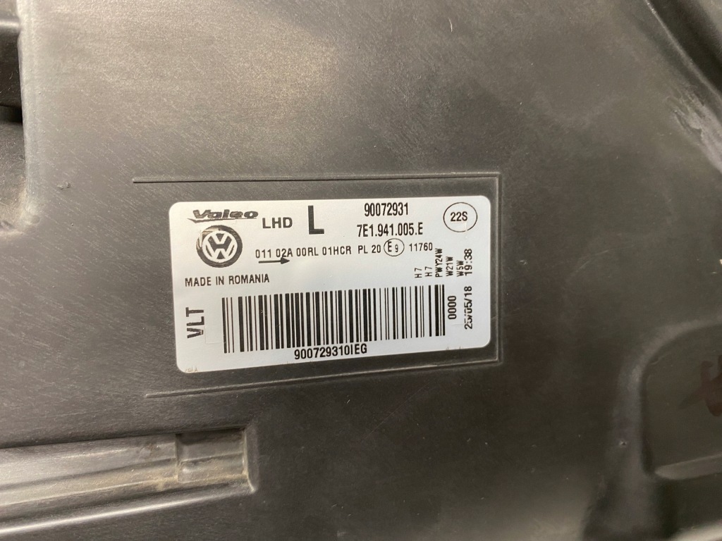 фото №14, Volkswagen оригинальный номер 7e1941005e фара