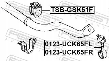 фото №3, Втулка гумовий елемент стабілізатора перед tsb-gsk51f febest