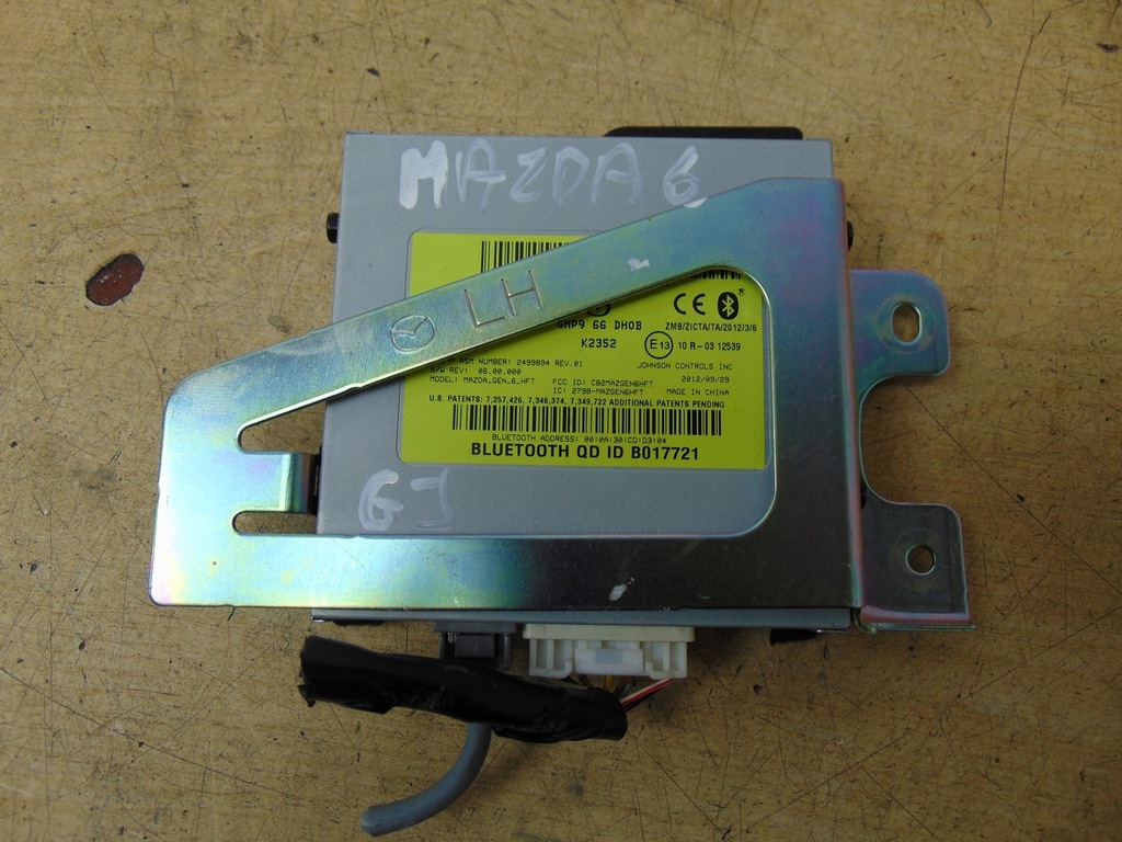 фото №1, Модуль bluetooth mazda 6 gj 2012- ghp966dh0b