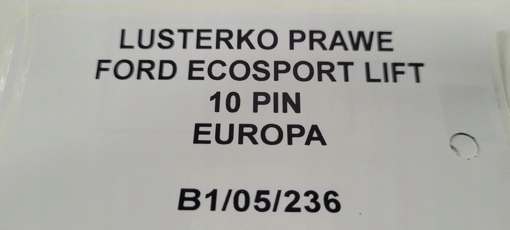 фото №9, Зеркало правое ford ecosport lift 10 pin europa
