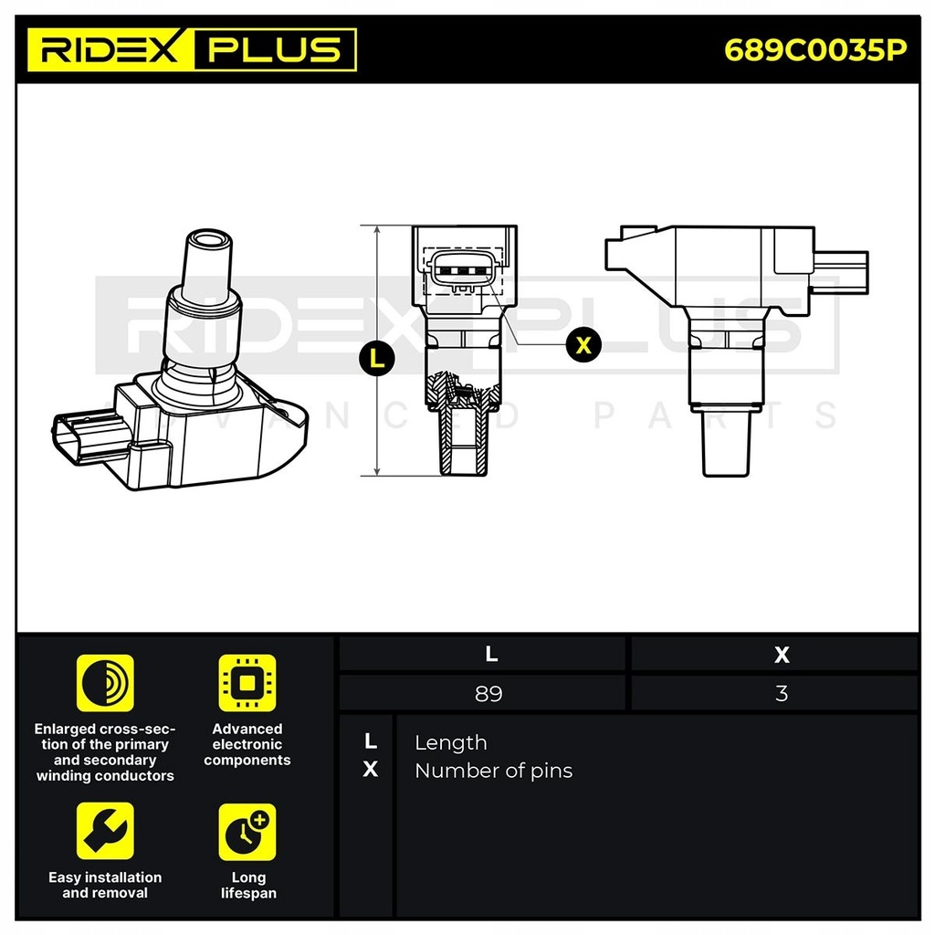 фото №10, Ridex plus 689c0035p катушка зажигания do mazda rx-8 se, fe