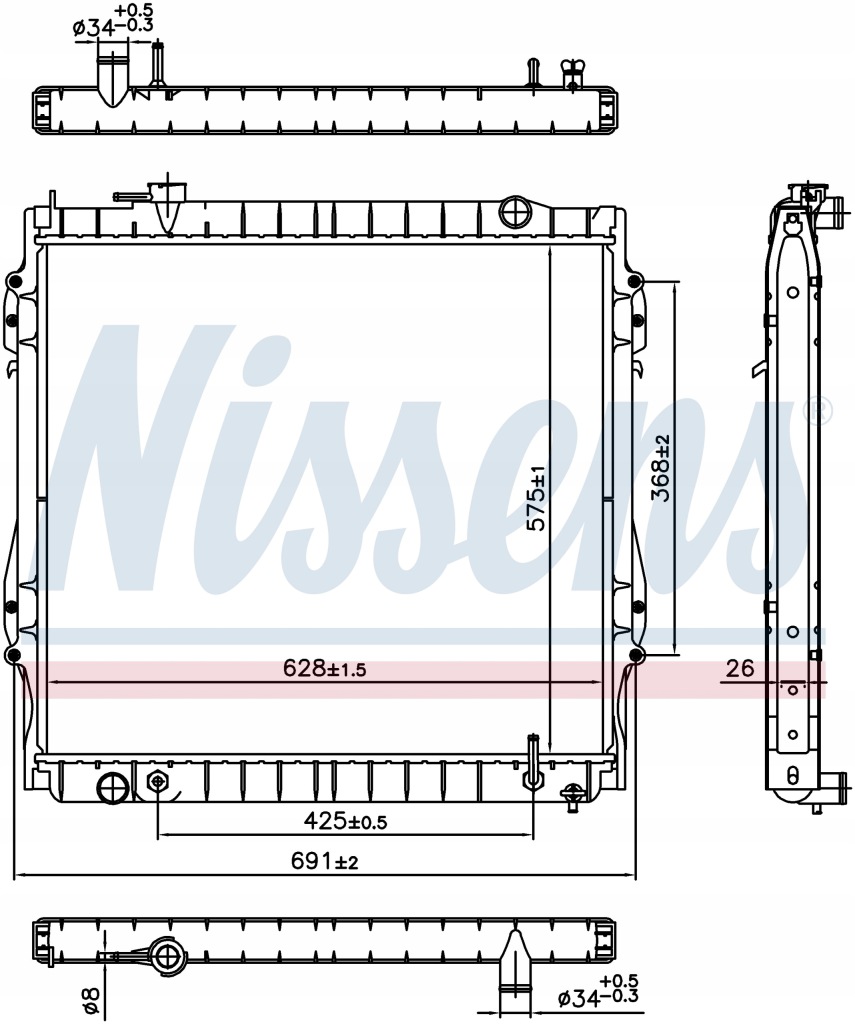 фото №1, Радіатор toyota 4 runner iii 1996 3.4 / tacoma oe: 164100c040 nowa!!!