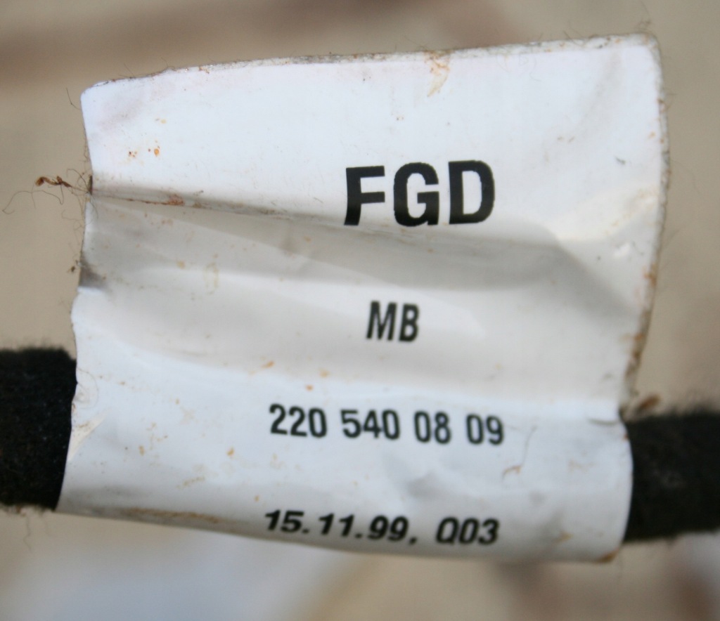 фото №9, Mercedes w220 модуль задний сиденье жгут электрическая