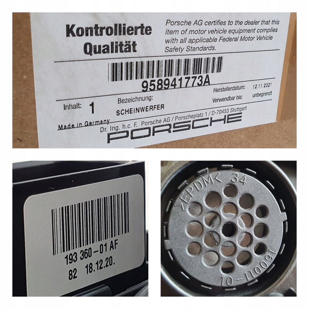 фото №16, Лампа левая перед porsche cayenne 958 2015- nowa