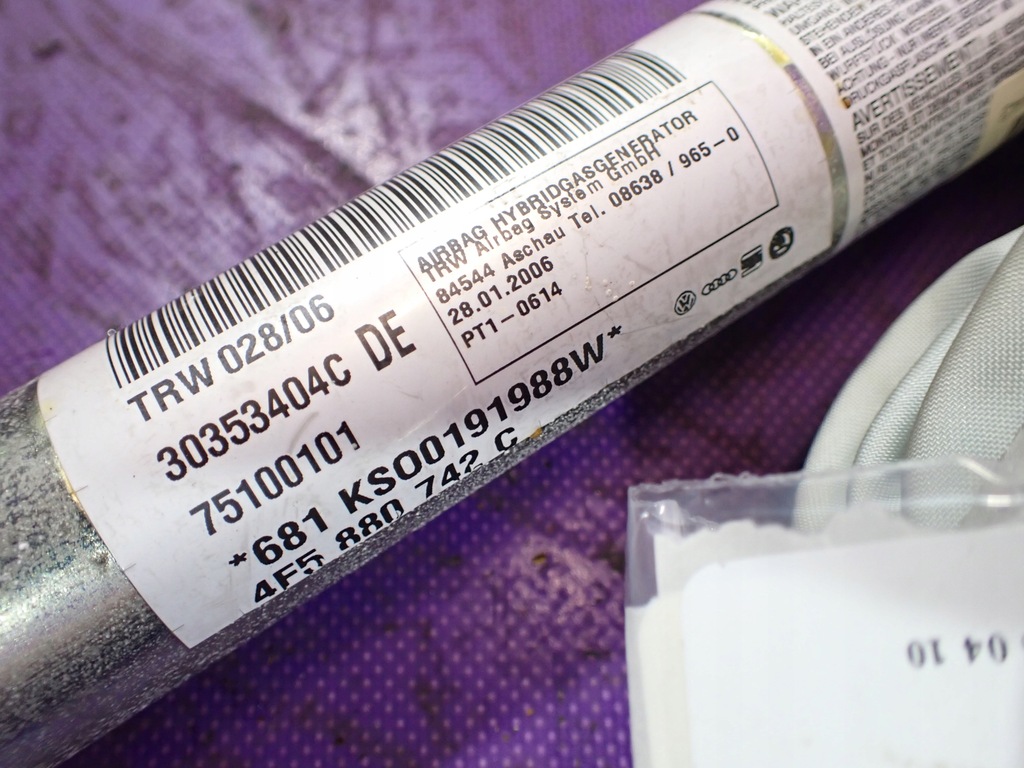 фото №4, Audi a6 c6 sedan подушка безопасности шторка безопасности правая 4f5880742c