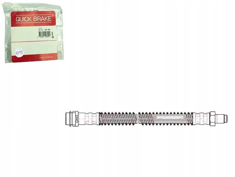 фото №1, Шланг гальмівний гнучкий задня l/p mercedes cls c219 e t-model s211