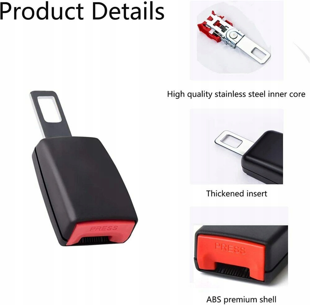 фото №3, 2x заглушка поперечина безпеки ременів подовжувач адаптер пряжка