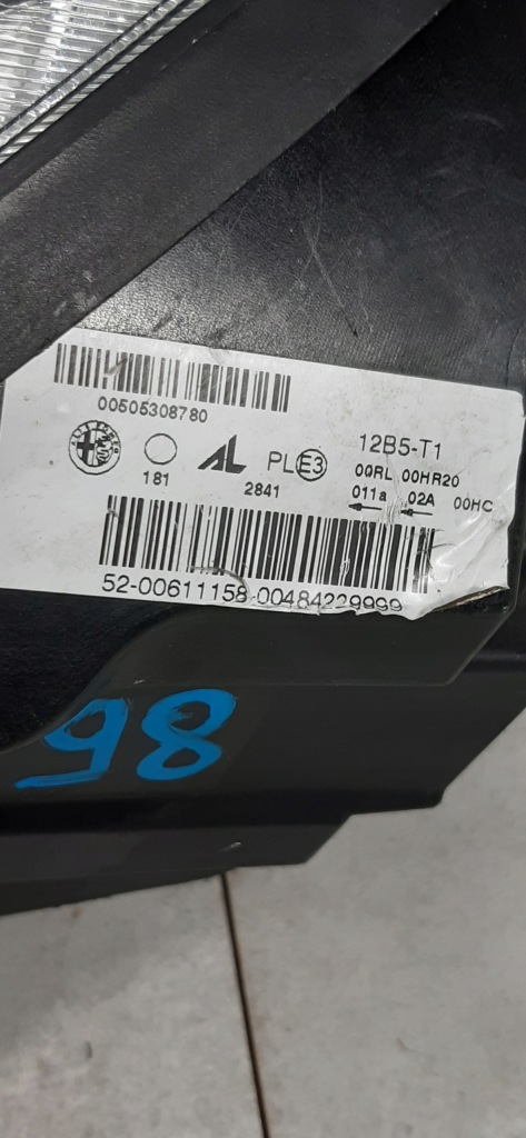 Alfa romeo giulietta фара лампа правий перед 00505308780 Доставка