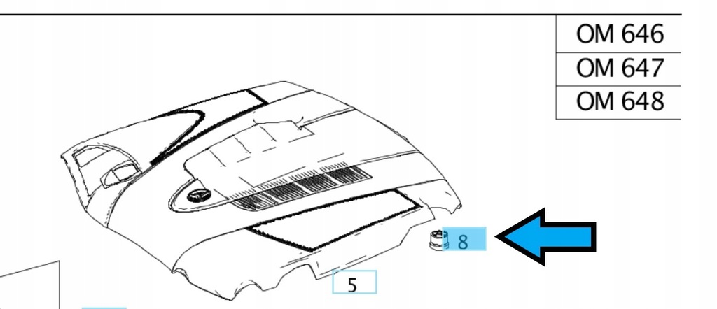 фото №5, Кронштейн кріплення кришки, захист двигуна mercedes om646 om647 om648