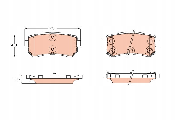 фото №3, Trw гальмівні колодки гальмівний. hyundai ix20 10- задня