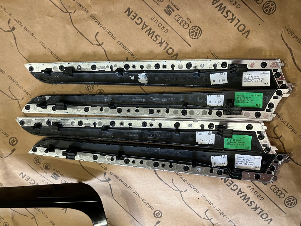 фото №9, Audi a4 a5 8to sportback декоры black piano orginał комплект 8k0863305 p 1lq