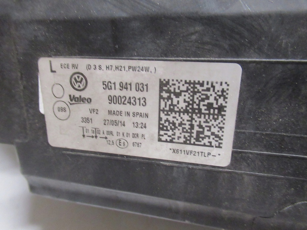 фото №13, Vw golf 7 vii 5g лампа bi ксенон ліва 5g1941031 kpl