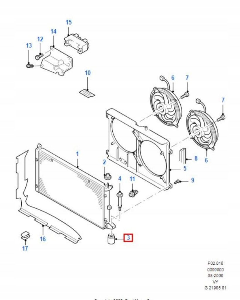 фото №7, Подушка кронштейн радіатора ford galaxy 00-06