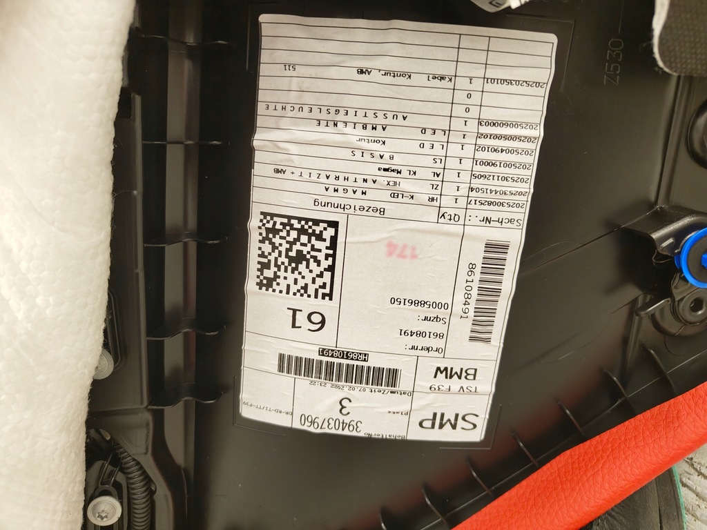 фото №13, Bmw f39 x2 середина сидіння заднє сидіння тунель обшивки оббивка шкіра