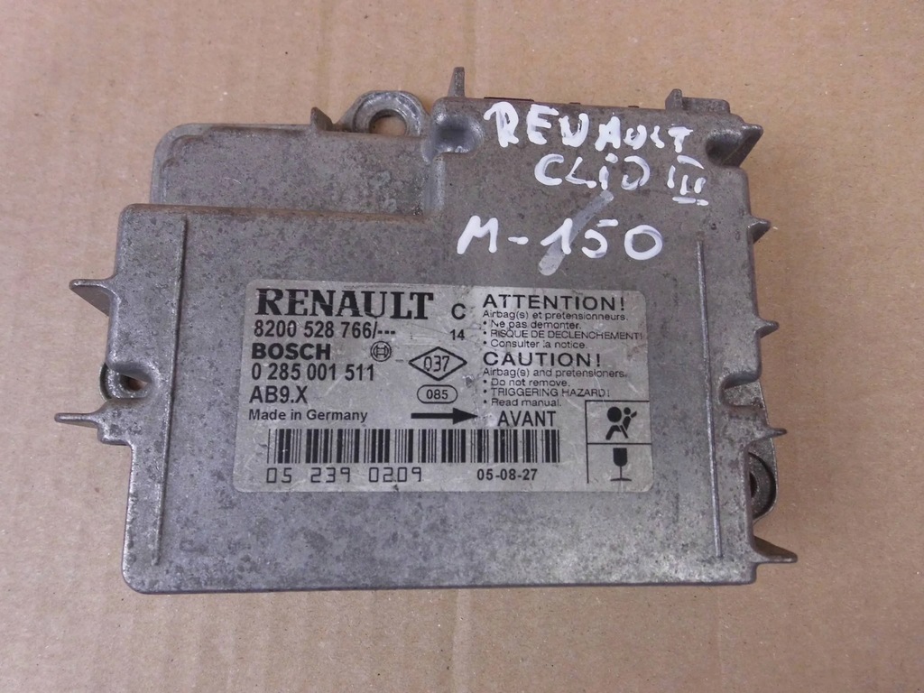 фото №1, Renault clio iii модуль подушок подушка безпеки