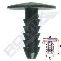 фото №2, Клипса обивка fiat romix10159 5szt