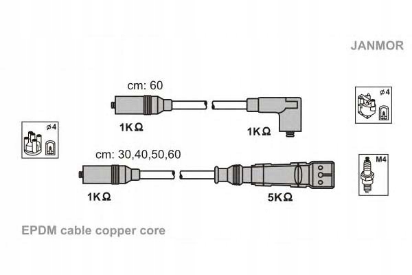 фото №4, Провода зажигания volkswagen abm12p