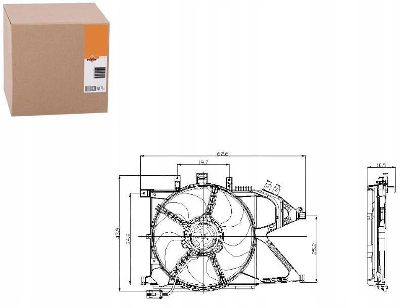 фото №1, Nrf 47012 вентилятор, охолодження двигуна