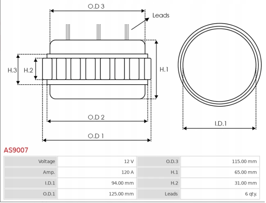фото №11, Stator, генератор as-pl as9007
