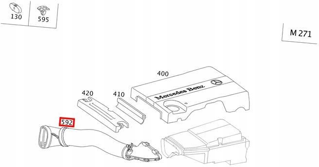 фото №1, Оригінальний номер mercedes шланг повітря clk a209 1.8