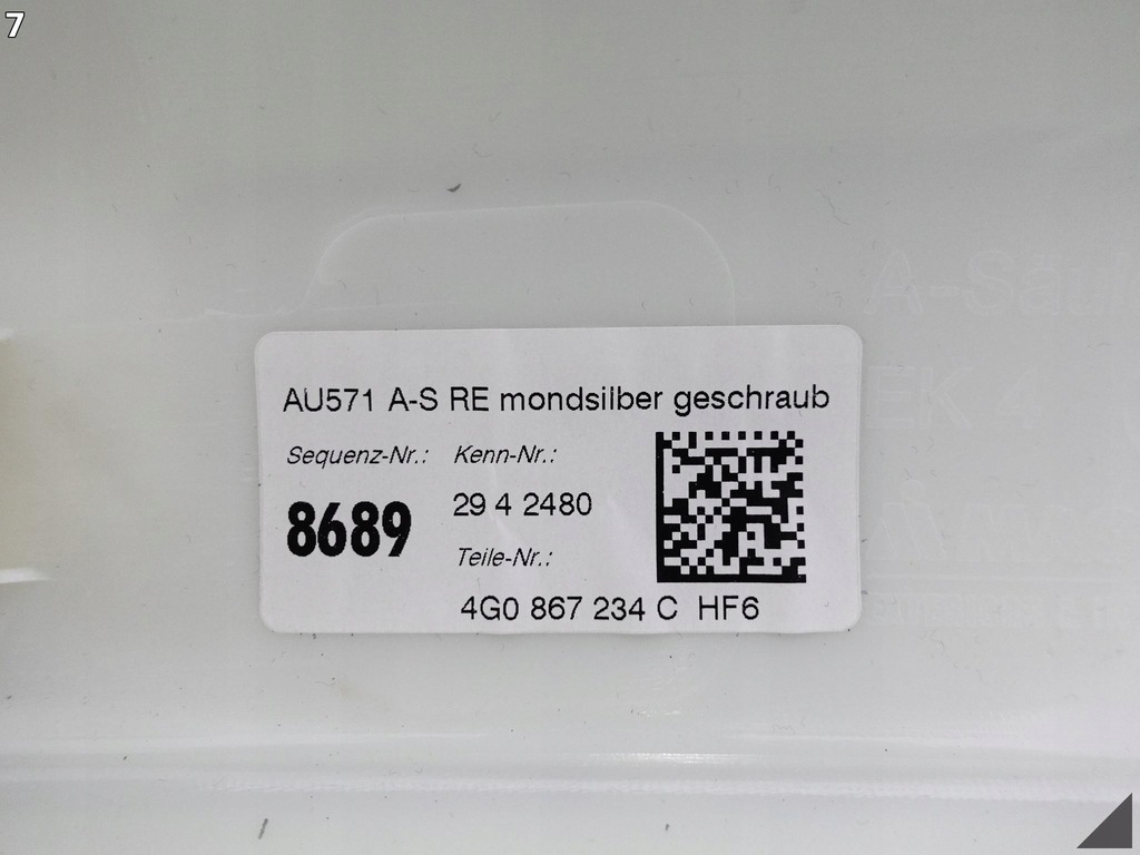 фото №8, Audi a6 s6 c7 4g0 lift 14-18 молдинг обшивка захист правого стійка a hf6