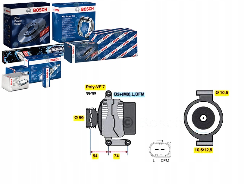 Купити Bosch генератор 14v 150a ford transit land rove