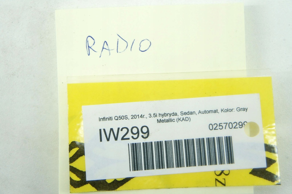 фото №5, Iw299 infiniti q50 s радио тюнер 283304gn0a