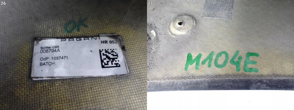 Pagani huayra спойлер w бампер перед карбон Оригінал