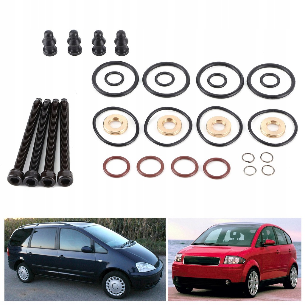 фото №13, 4 набор ремонтный уплотнители форсунок 038198051c volkswagen audi