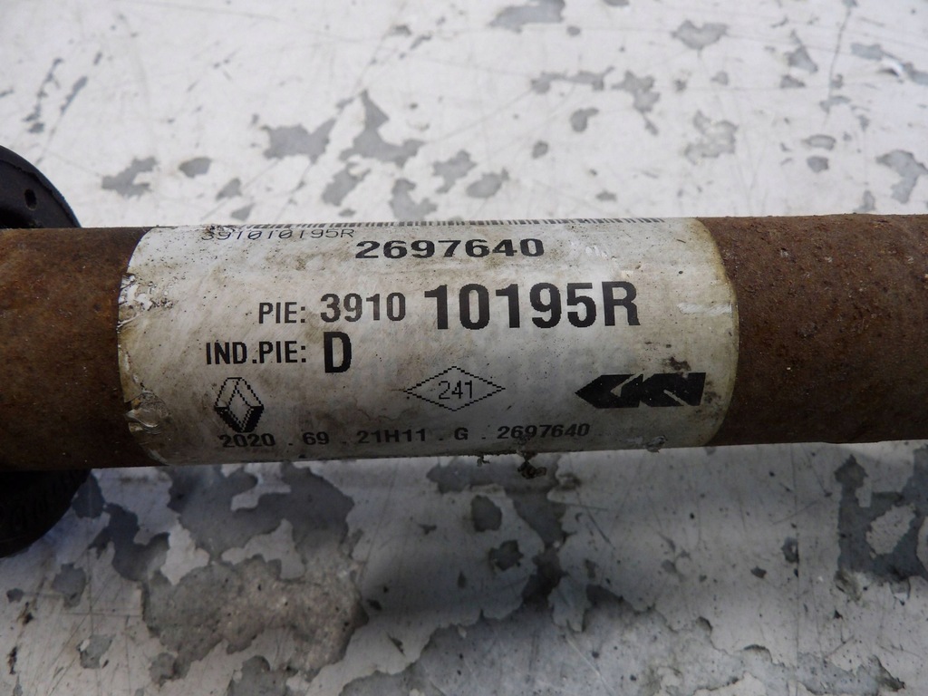 фото №2, Приводной вал левая передняя 391010195r renault оригинальный номер