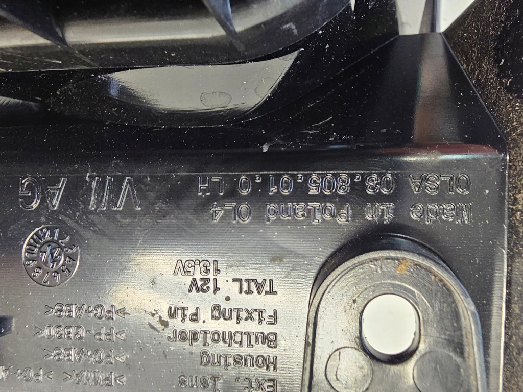 фото №12, Лампа vw volkswagen caddy v 2k7 2020 - левый задняя задняя