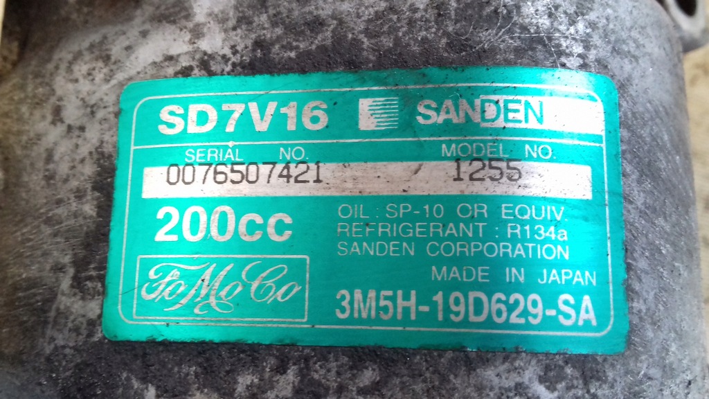 фото №5, Компрессор компрессор кондиционера 3m5h19d629sa mazda 3 bk 1.6 citd 03- ford