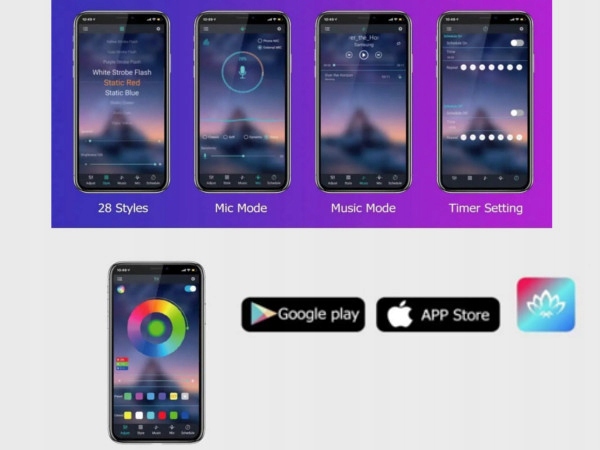 Купить Большой 48 led usb app pilot музыка освещение салона автомобиля кабины автомобиля
