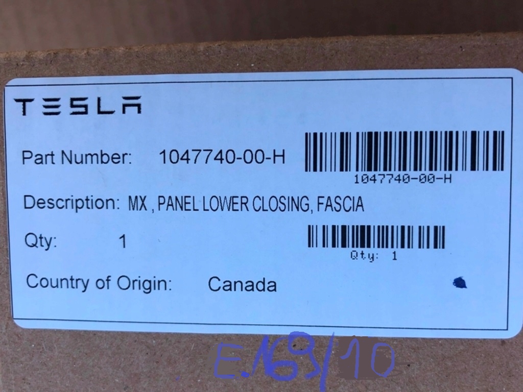 фото №16, Передня молдинг захист dół бампера 1050211-00-g tesla model x 2015-2021