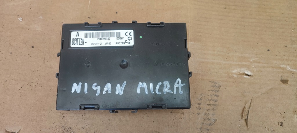 фото №1, Nissan micra k12 модуль bcm 284b2ax620