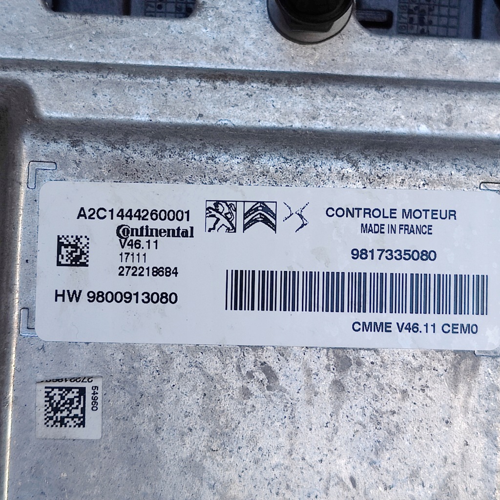 фото №6, Citroen c3 iii бортовий комп'ютер замок запалювання набір 1.2 vti