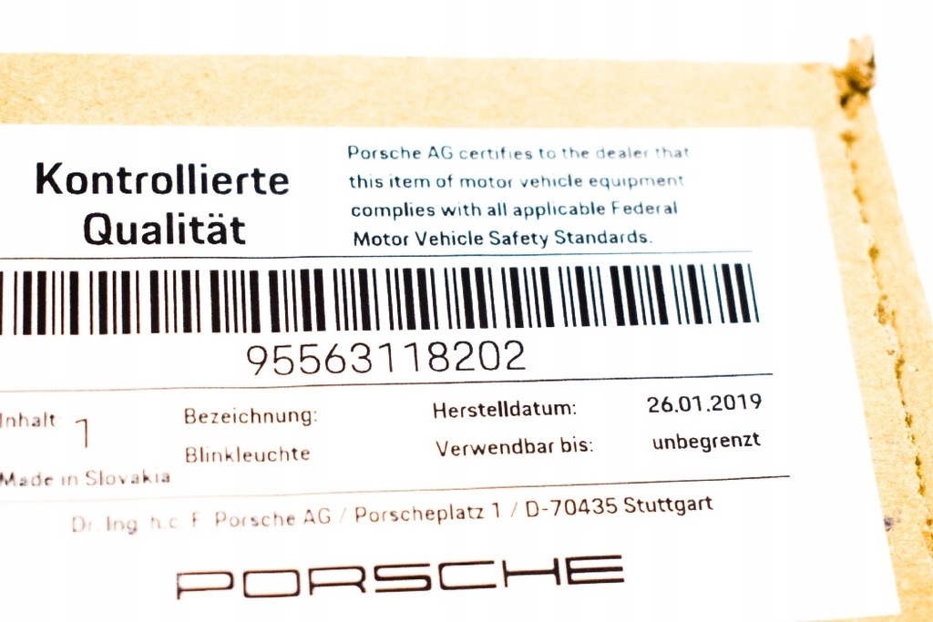 фото №7, Porsche cayenne 9pa передний правый поворотник 958941182b новый оригинальный