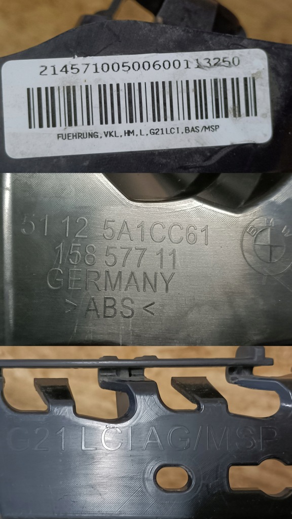 фото №10, Bmw 3 g21 lci msp направляющая бампера левый задняя 5a1cc61