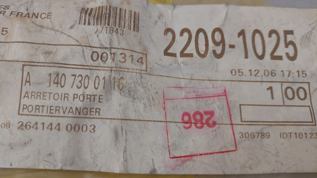 Mercedes s-klasa w140 обмежувач двері перед оригінал Доставка