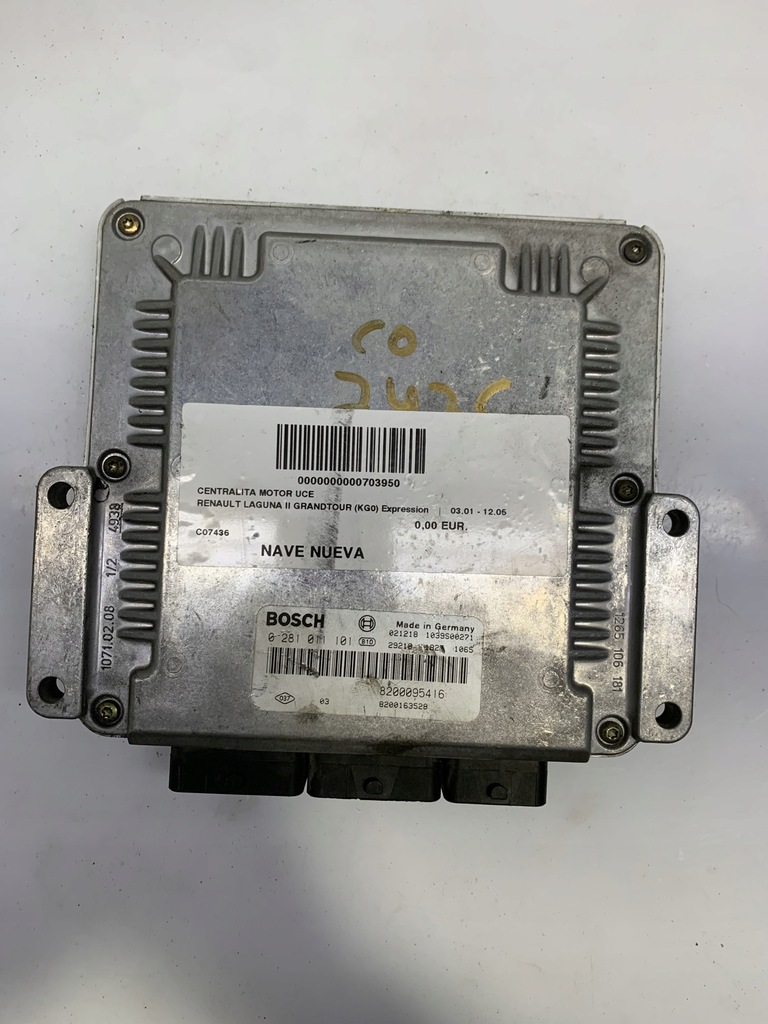 фото №1, Бортовий комп'ютер двигуна renault 0281011101 8200095416
