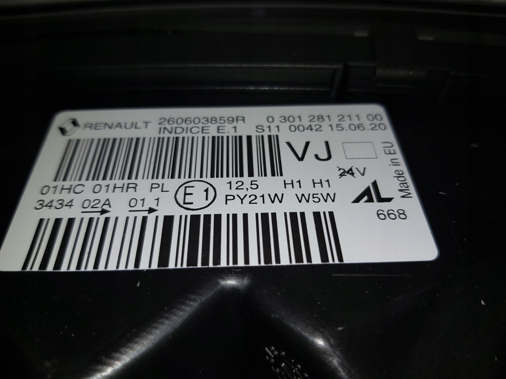 фото №11, Новий фара renault captur 13 лівий рамка хромована протитуманна фара 260603859r