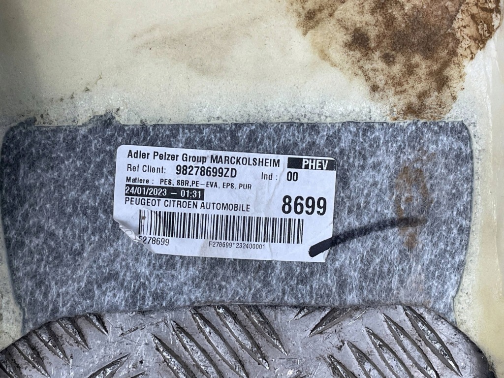 фото №15, Обшивка пол задняя citroen ds7 crossback 98278699zd