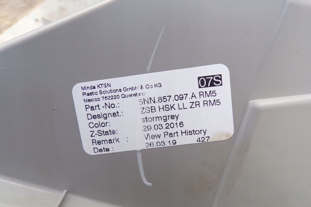 фото №6, Бардачок пасажира 5nn857097a vw tiguan ii allspace