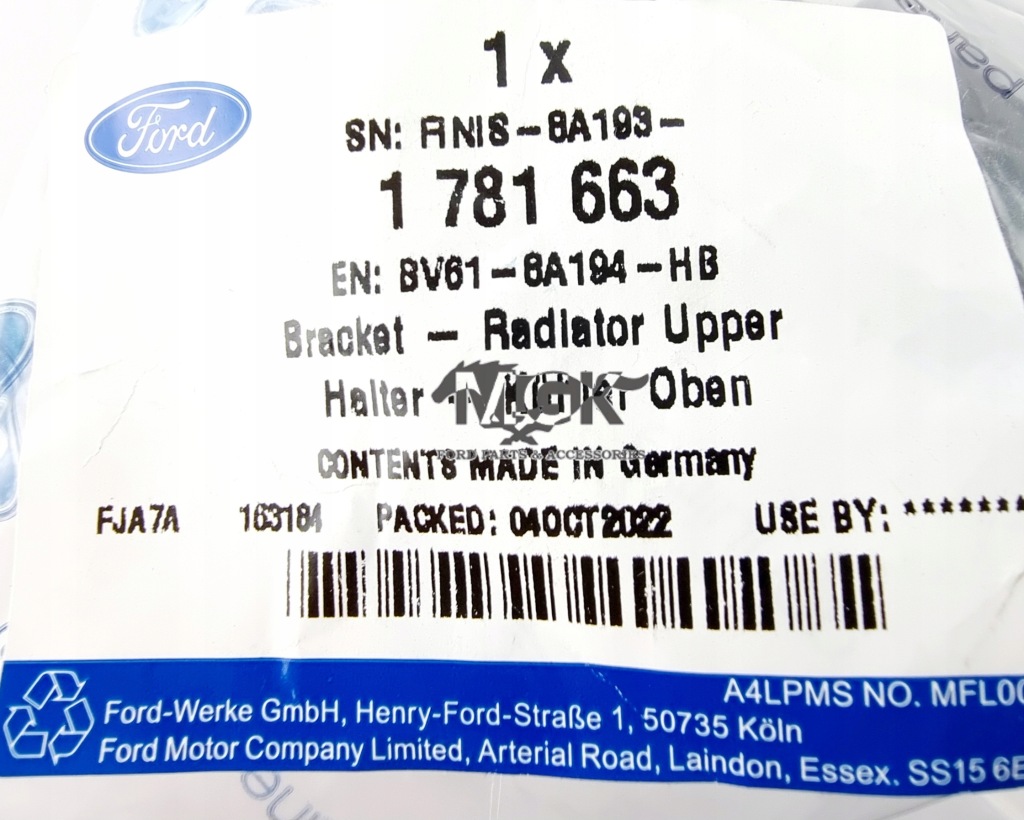 фото №14, Кронштейн верхний интеркулер focus kuga transit _1781663 _ bv61-8a194-hb