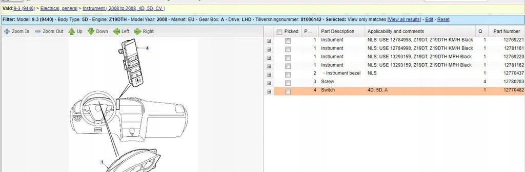 фото №6, Saab 9-3 ver2 2008 панелі керування, перемикачі